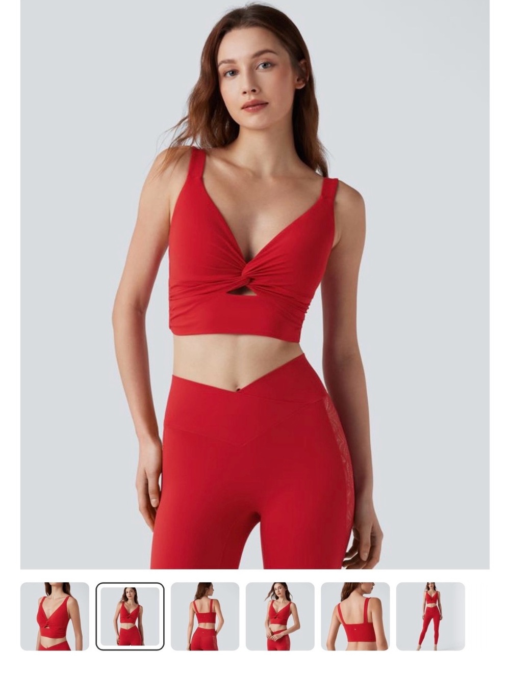 HALARA Red Twist-Front bra